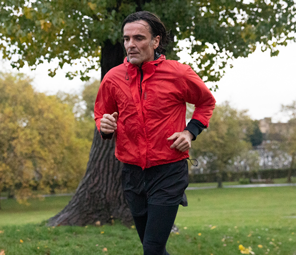 Man running outdoors