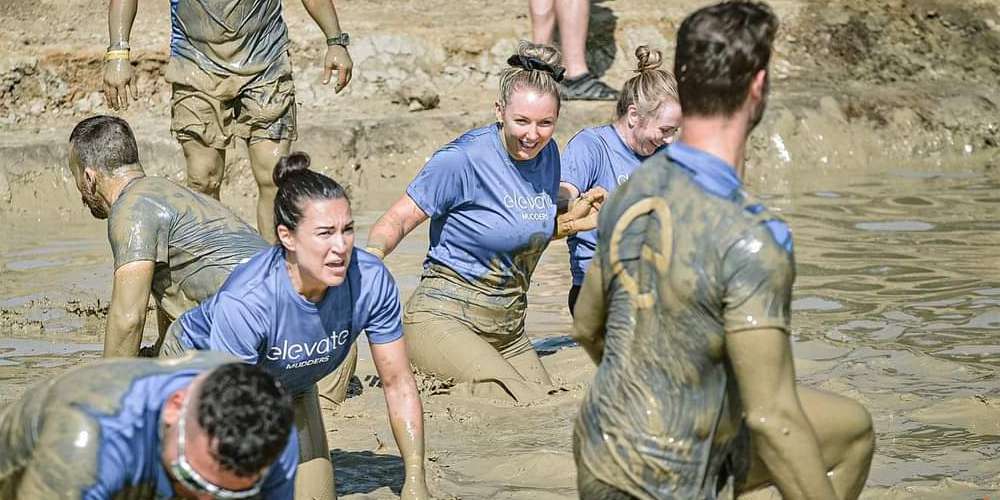 Members of Elevate Fitness gym at a Tough Mudder event