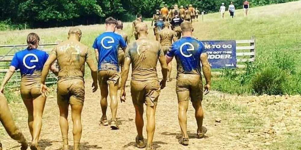 Members of Elevate Fitness gym at a Tough Mudder event