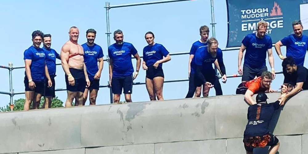 Members of Elevate Fitness gym at a Tough Mudder event