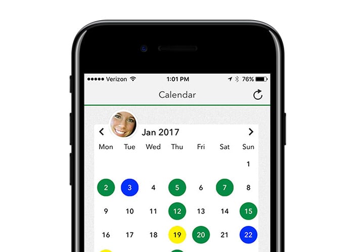 Monitor how your workout effort changes with the MYZONE app calendar