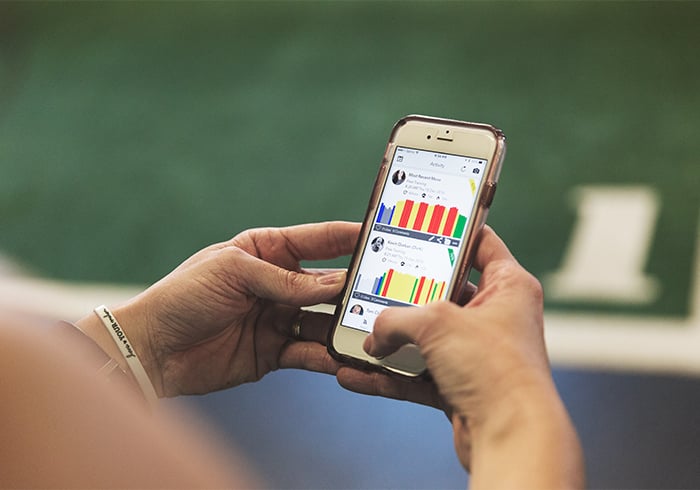 Exercise wearables showing data