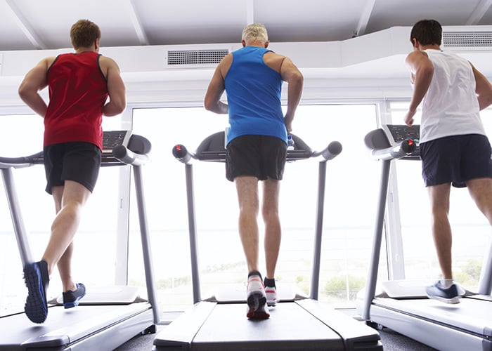 running on the treadmill