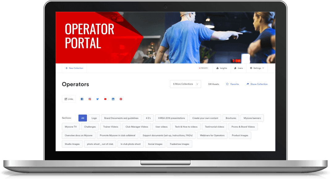 Laptop displaying Operator Portal dashboard