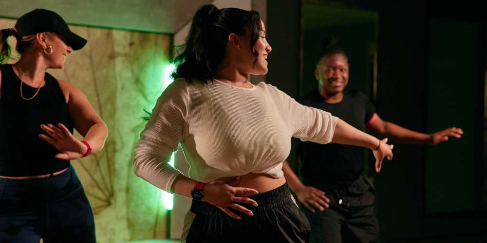 Shanika leading a dance class in the studio