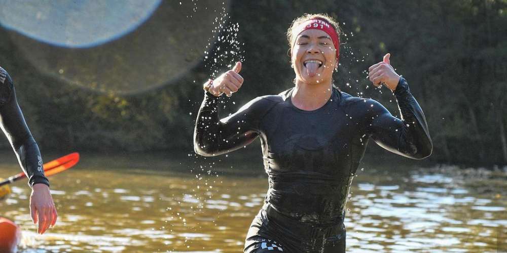 Team Myzone athlete Aileen McCann during a Spartan race