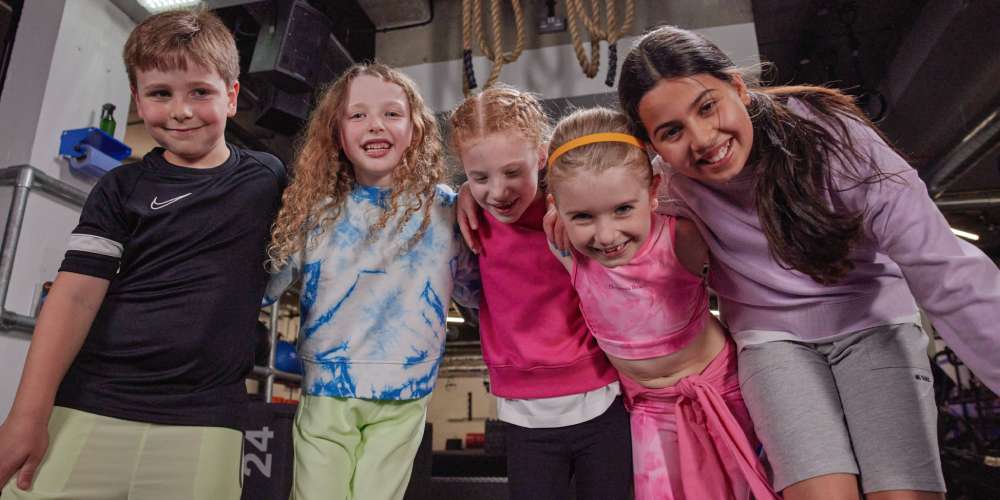 Children having fun in a gym